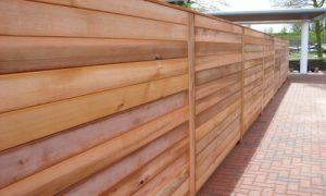 Cedar fencing horizontal